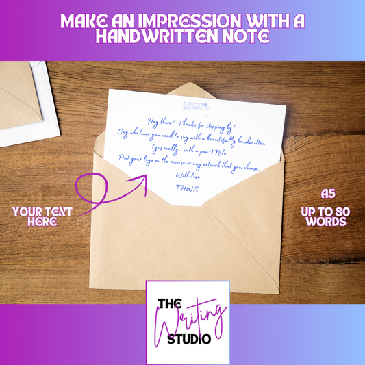 EU: Handwritten A5 Notecard, Double Sided