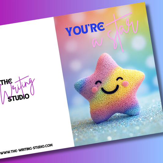 EU: Handwritten A5 "You're a Star" Card