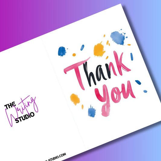 EU: A5 Handwritten "Thank You" Card