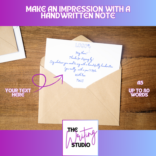 EU: Handwritten A5 Notecard, Single Sided