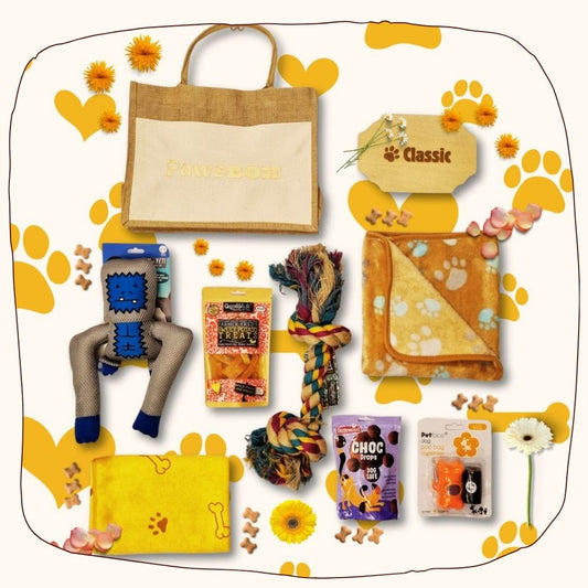 Classic Paws Box Dog Gift Bag